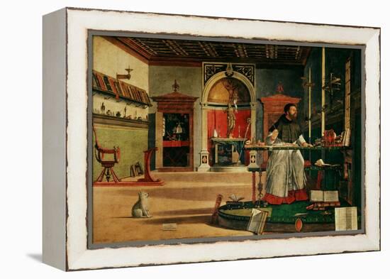 Saint Jerome (341-420) in his Study-Vittore Carpaccio-Framed Premier Image Canvas