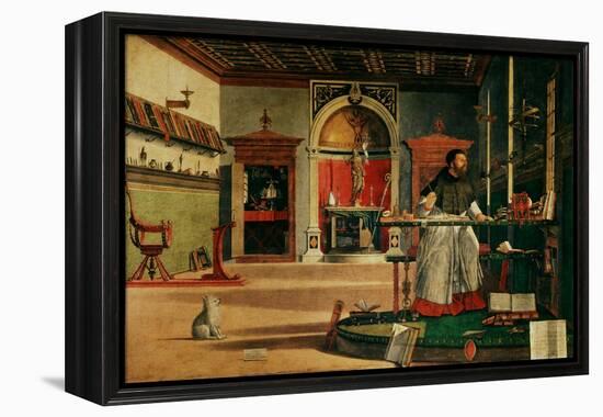 Saint Jerome (341-420) in his Study-Vittore Carpaccio-Framed Premier Image Canvas