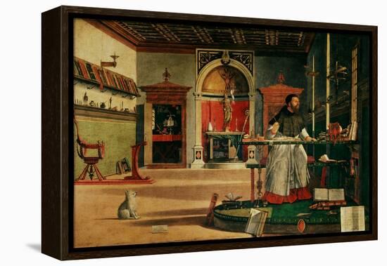 Saint Jerome (341-420) in his Study-Vittore Carpaccio-Framed Premier Image Canvas