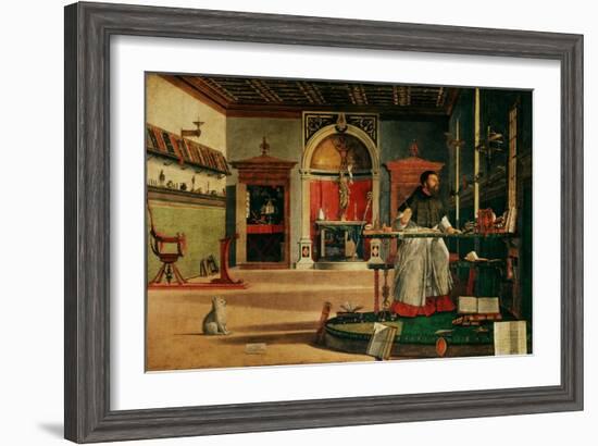 Saint Jerome (341-420) in his Study-Vittore Carpaccio-Framed Giclee Print