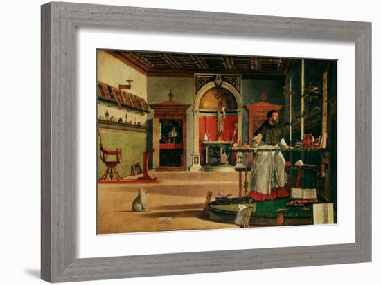 Saint Jerome (341-420) in his Study-Vittore Carpaccio-Framed Giclee Print