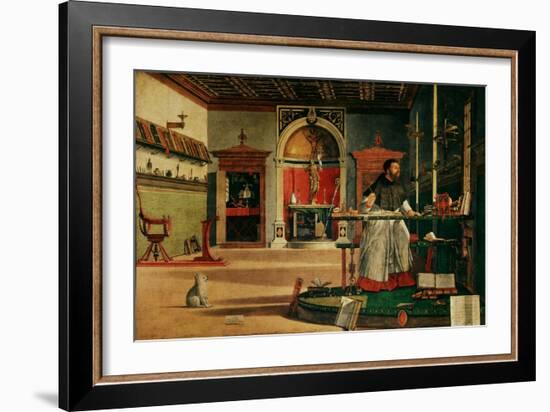 Saint Jerome (341-420) in his Study-Vittore Carpaccio-Framed Giclee Print