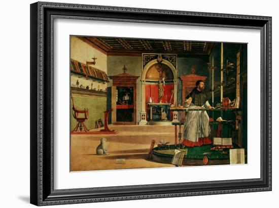 Saint Jerome (341-420) in his Study-Vittore Carpaccio-Framed Giclee Print