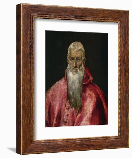 Saint Jerome as a Cardinal-El Greco-Framed Giclee Print