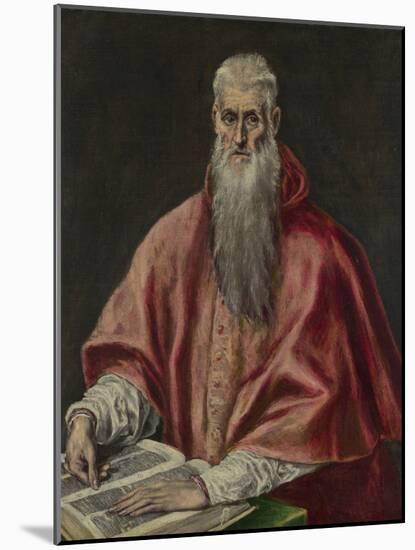 Saint Jerome as Cardinal, 1590-1600-El Greco-Mounted Giclee Print