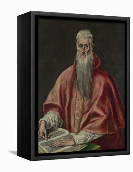 Saint Jerome as Cardinal, 1590-1600-El Greco-Framed Premier Image Canvas