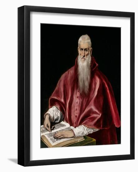 Saint Jerome as Scholar, c.1610-El Greco-Framed Giclee Print