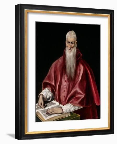 Saint Jerome as Scholar, c.1610-El Greco-Framed Giclee Print