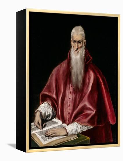 Saint Jerome as Scholar, c.1610-El Greco-Framed Premier Image Canvas