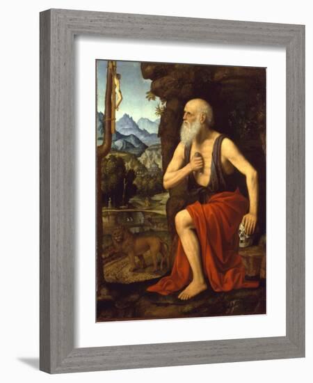 Saint Jerome, C. 1525-Bernardino Luini-Framed Giclee Print