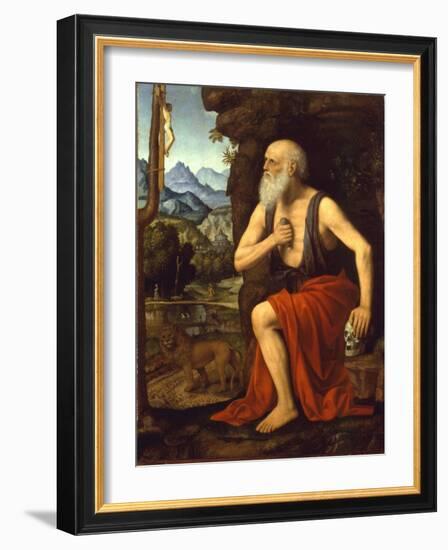 Saint Jerome, C. 1525-Bernardino Luini-Framed Giclee Print