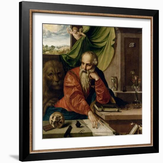 Saint Jérôme en méditation-Georg Pencz-Framed Giclee Print