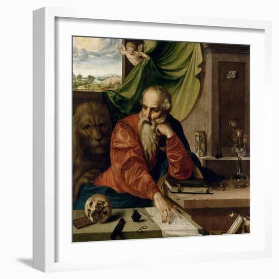 Saint Jérôme en méditation-Georg Pencz-Framed Giclee Print