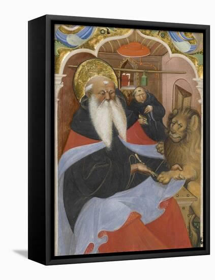 Saint Jerome Extracting a Thorn from a Lion's Paw Ms 106, 1425-50-The Master of the Murano Gradual-Framed Premier Image Canvas