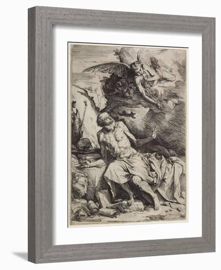 Saint Jerome Hearing the Trumpet of the Last Judgment, C. 1621-Jusepe de Ribera-Framed Giclee Print