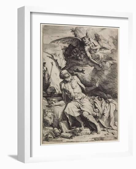 Saint Jerome Hearing the Trumpet of the Last Judgment, C. 1621-Jusepe de Ribera-Framed Giclee Print