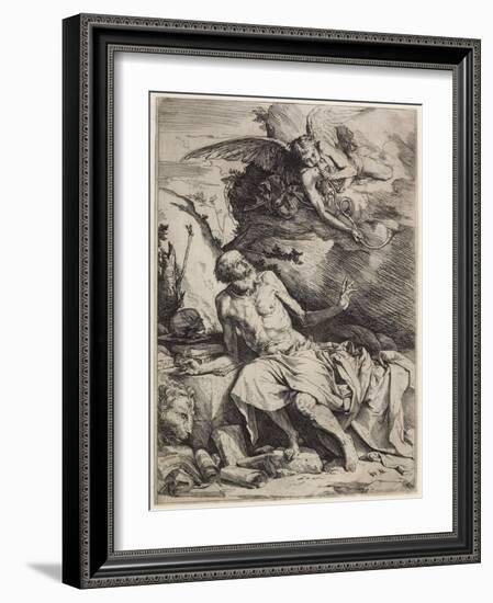 Saint Jerome Hearing the Trumpet of the Last Judgment, C. 1621-Jusepe de Ribera-Framed Giclee Print