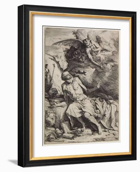 Saint Jerome Hearing the Trumpet of the Last Judgment, C. 1621-Jusepe de Ribera-Framed Giclee Print