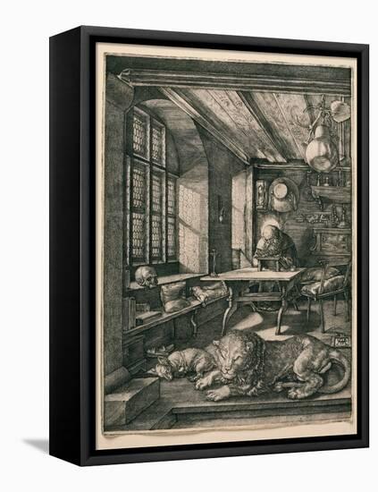 Saint Jerome in His Cell-Albrecht Dürer-Framed Premier Image Canvas