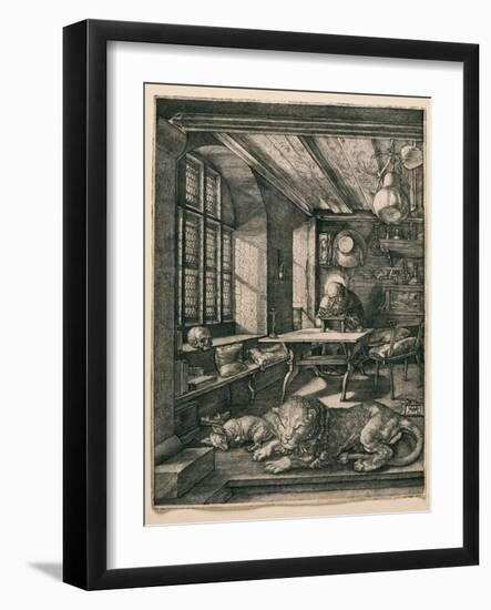 Saint Jerome in His Cell-Albrecht Dürer-Framed Premium Giclee Print