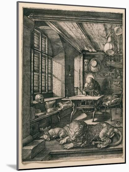 Saint Jerome in His Cell-Albrecht Dürer-Mounted Giclee Print