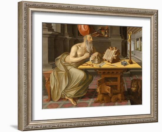 Saint Jerome in His Study, circa 1560-1570 (Oil on Panel)-Unknown Artist-Framed Giclee Print