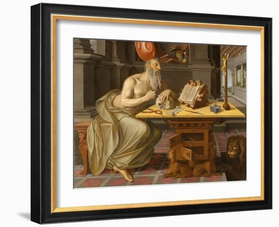 Saint Jerome in His Study, circa 1560-1570 (Oil on Panel)-Unknown Artist-Framed Giclee Print