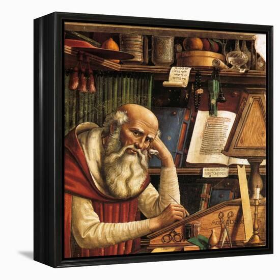 Saint Jerome in His Study (Detail), 1480-Domenico Ghirlandaio-Framed Premier Image Canvas