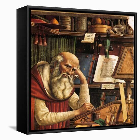 Saint Jerome in His Study (Detail), 1480-Domenico Ghirlandaio-Framed Premier Image Canvas