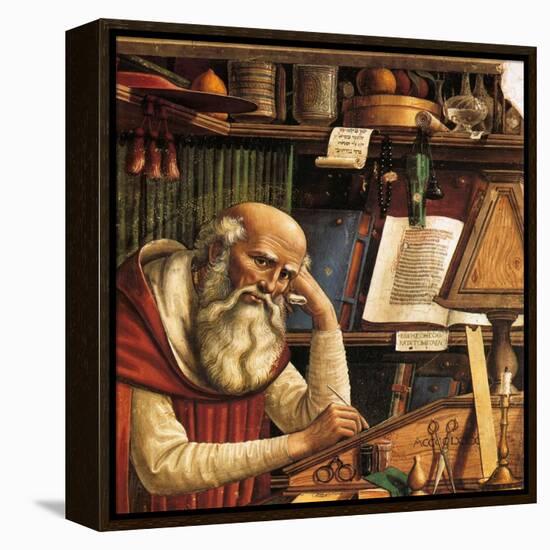 Saint Jerome in His Study (Detail), 1480-Domenico Ghirlandaio-Framed Premier Image Canvas