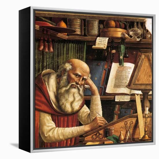 Saint Jerome in His Study (Detail), 1480-Domenico Ghirlandaio-Framed Premier Image Canvas