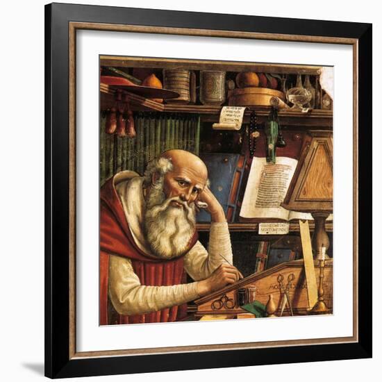 Saint Jerome in His Study (Detail), 1480-Domenico Ghirlandaio-Framed Giclee Print