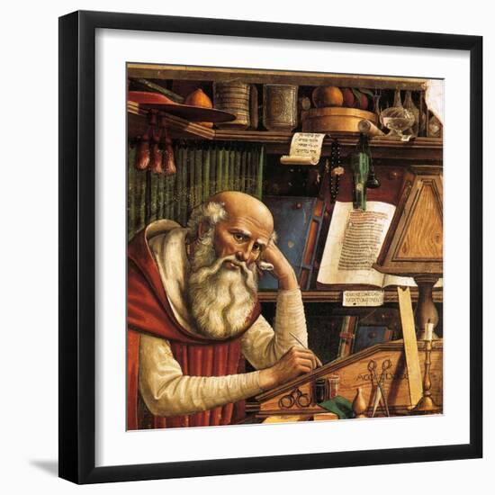 Saint Jerome in His Study (Detail), 1480-Domenico Ghirlandaio-Framed Giclee Print