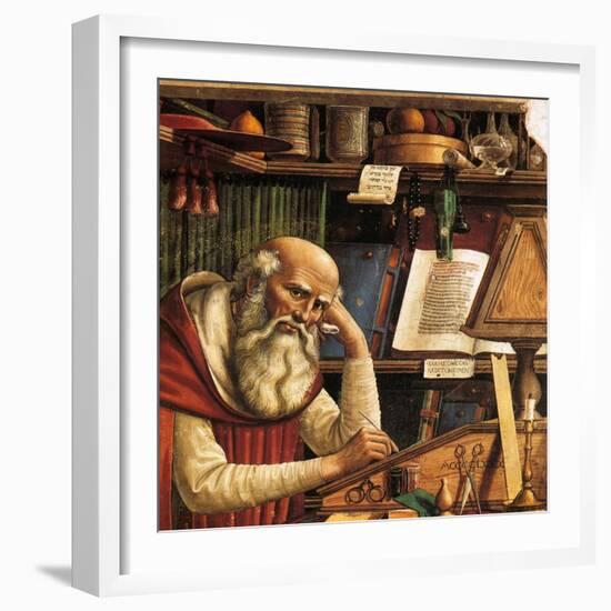 Saint Jerome in His Study (Detail), 1480-Domenico Ghirlandaio-Framed Giclee Print