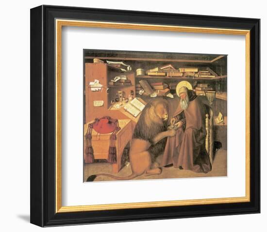 Saint Jerome In His Study-Niccolo Antonio Colantonio-Framed Premium Giclee Print