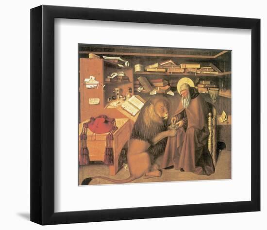 Saint Jerome In His Study-Niccolo Antonio Colantonio-Framed Premium Giclee Print