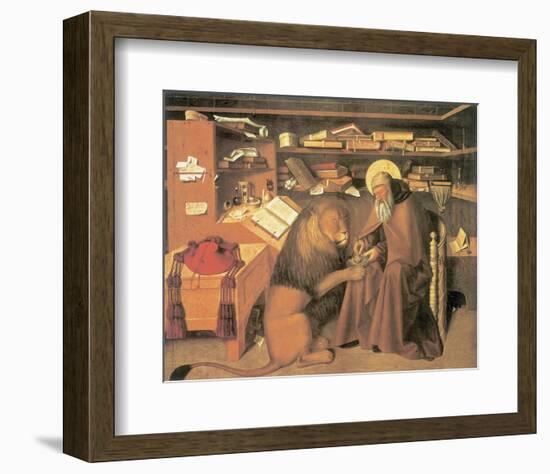 Saint Jerome In His Study-Niccolo Antonio Colantonio-Framed Premium Giclee Print