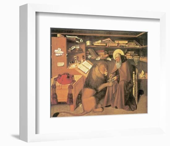 Saint Jerome In His Study-Niccolo Antonio Colantonio-Framed Premium Giclee Print