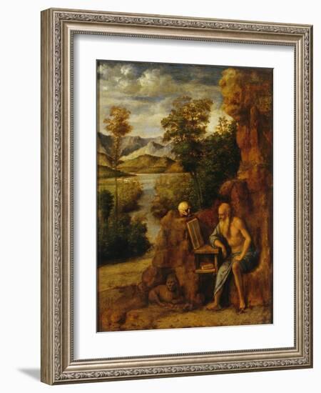 Saint Jerome in the Desert-Cima da Conegliano-Framed Giclee Print