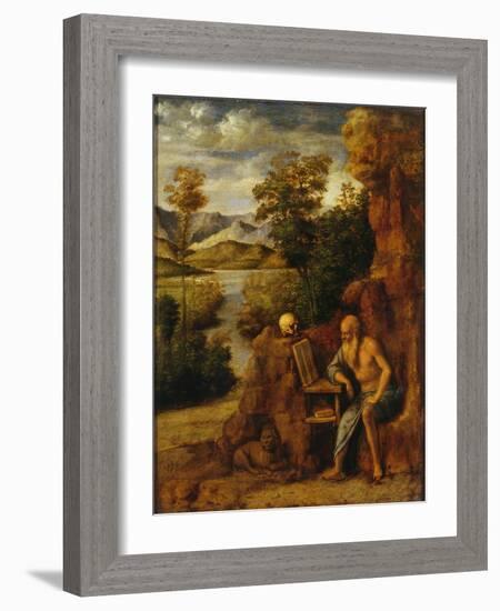 Saint Jerome in the Desert-Cima da Conegliano-Framed Giclee Print