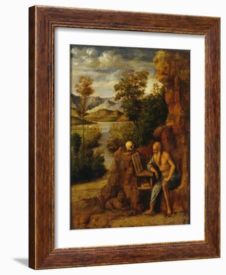 Saint Jerome in the Desert-Cima da Conegliano-Framed Giclee Print