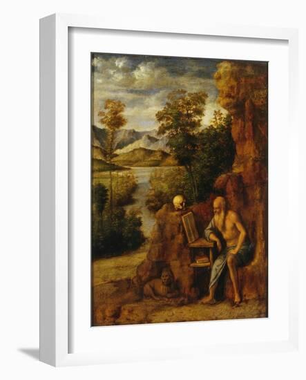 Saint Jerome in the Desert-Cima da Conegliano-Framed Giclee Print