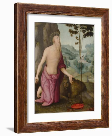 Saint Jerome in the Wilderness, C.1510-15-Pietro Perugino-Framed Giclee Print