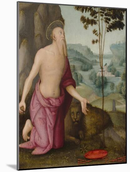 Saint Jerome in the Wilderness, C.1510-15-Pietro Perugino-Mounted Giclee Print