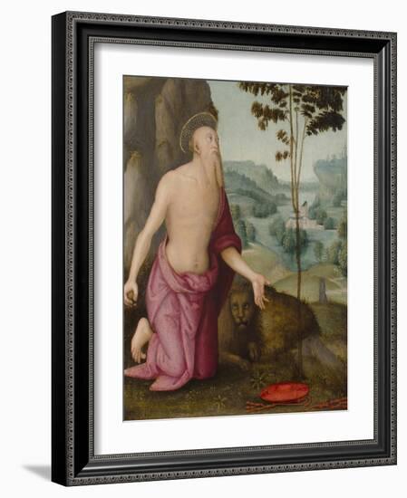 Saint Jerome in the Wilderness, C.1510-15-Pietro Perugino-Framed Giclee Print