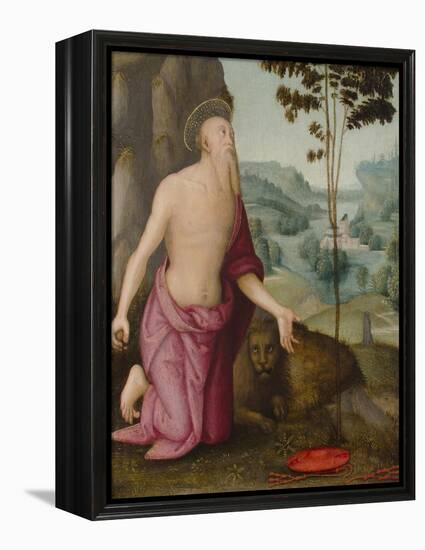 Saint Jerome in the Wilderness, C.1510-15-Pietro Perugino-Framed Premier Image Canvas