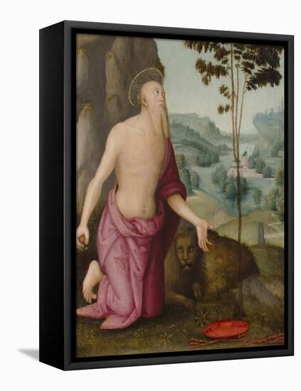 Saint Jerome in the Wilderness, C.1510-15-Pietro Perugino-Framed Premier Image Canvas