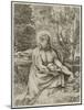 Saint Jerome in the Wilderness, C.1591 (Etching with Engraving on Laid Paper, Iii/Iv)-Annibale Carracci-Mounted Giclee Print