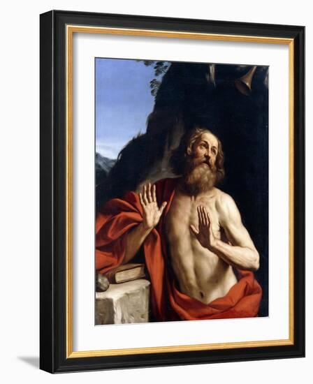 Saint Jerome in the Wilderness-Giovanni Francesco Barbieri-Framed Giclee Print