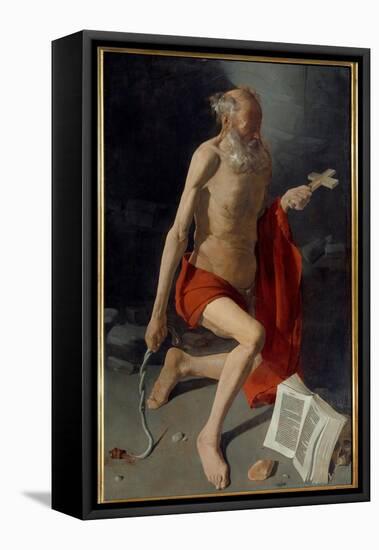 Saint Jerome. Painting by Georges De La Tour (1593-1652), 1639. Oil on Canvas. Dim: 1,57 X 1,00M. G-Georges De La Tour-Framed Premier Image Canvas